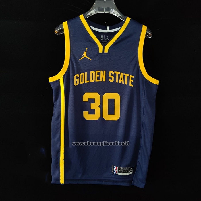 Maglia Golden State Warriors Stephen Curry #30 Statement 2022-23 Blu